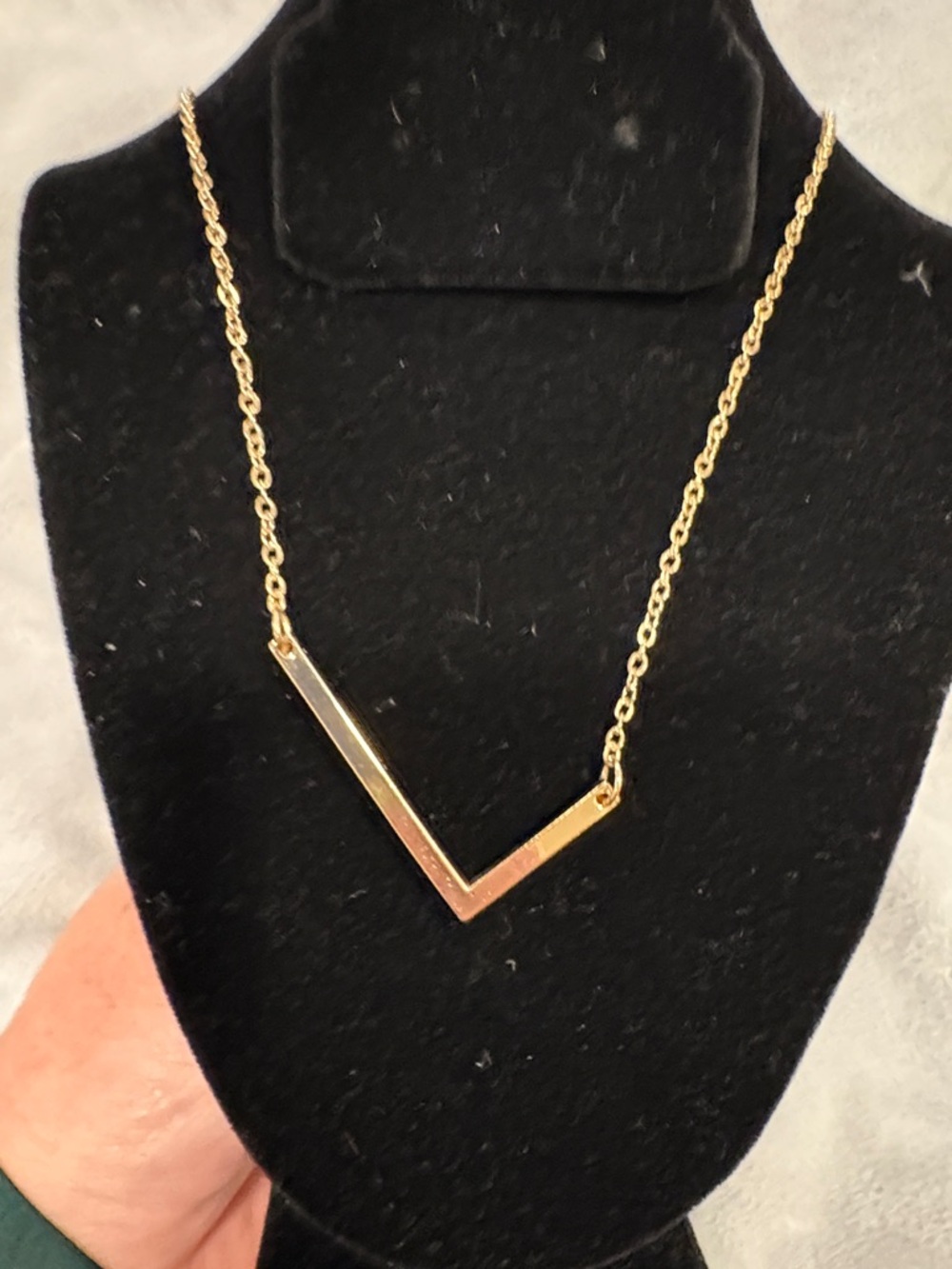 Large L Initial Letter Necklace - Gold